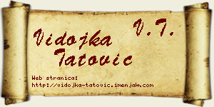 Vidojka Tatović vizit kartica